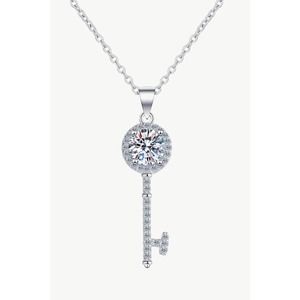 Genuine Moissanite Pendant 925 Sterling Silver Necklace